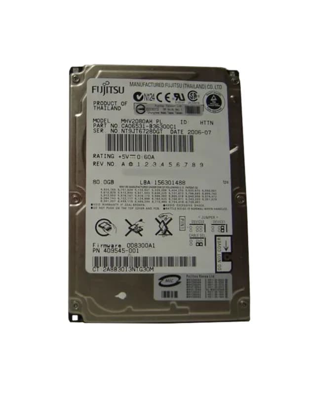 409545-001 - HP 80GB 5400RPM ATA/100 2.5-inch Hard Drive