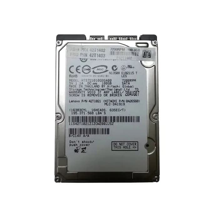 42T1021 - IBM 100GB 7200RPM SATA 1.5Gb/s 2.5-in Hard Drive