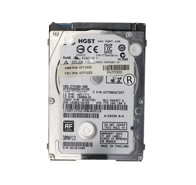 42T1222 - Lenovo 500GB 7200RPM SATA 3Gb/s 2.5-in Hard Drive
