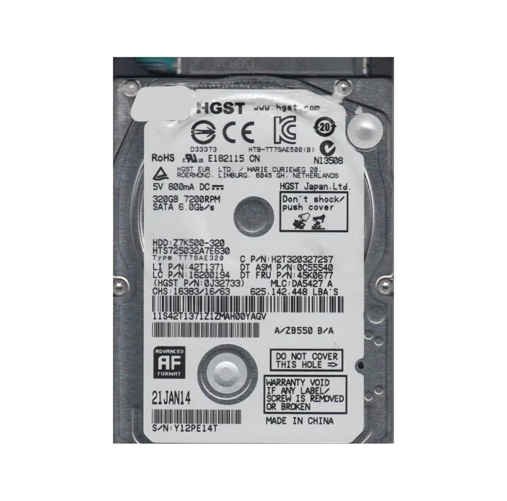 42T1371 - Lenovo 320GB 7200RPM SATA 6Gb/s 2.5-in Hard Drive