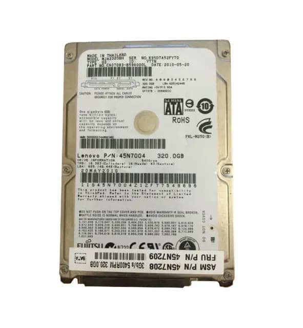 45N7004 - Lenovo 320GB 5400RPM SATA 3Gb/s 2.5-in Hard Drive