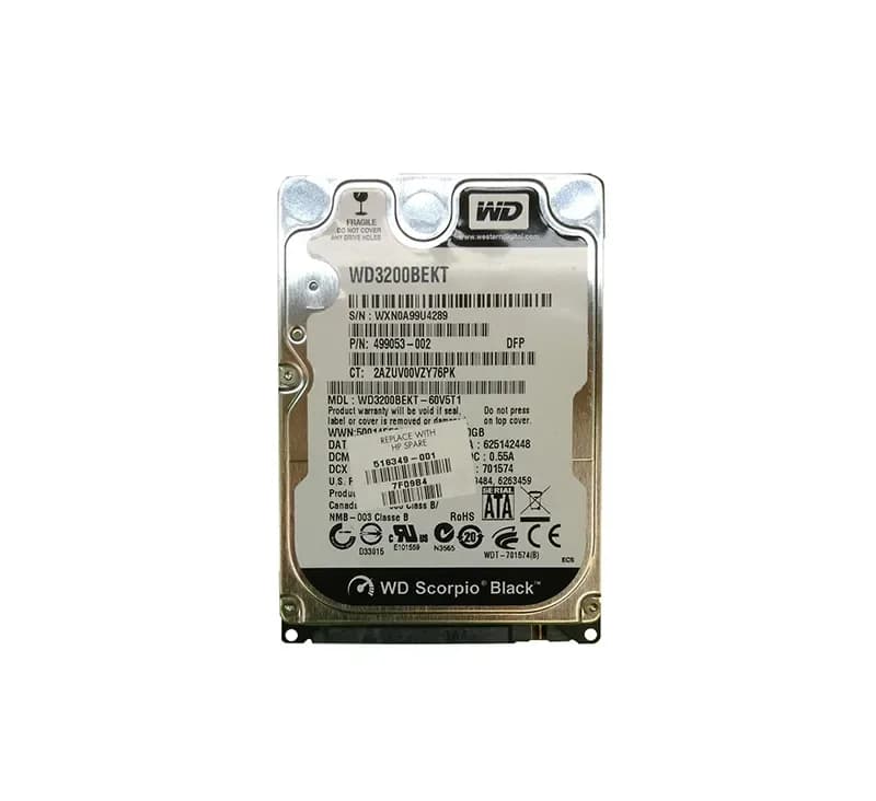 499053-002 - HP 320GB 7200RPM SATA 3Gb/s 2.5-in Hard Drive