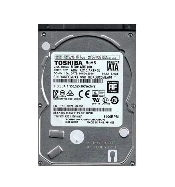 5H20L34559 - Lenovo 1TB 5400RPM SATA 3Gb/s 2.5-in Hard Drive