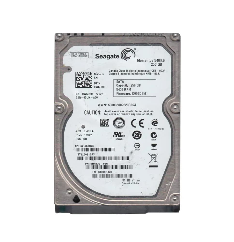 9HH132-035 - Seagate 250GB 5400RPM SATA 3Gb/s 2.5-in Hard Drive