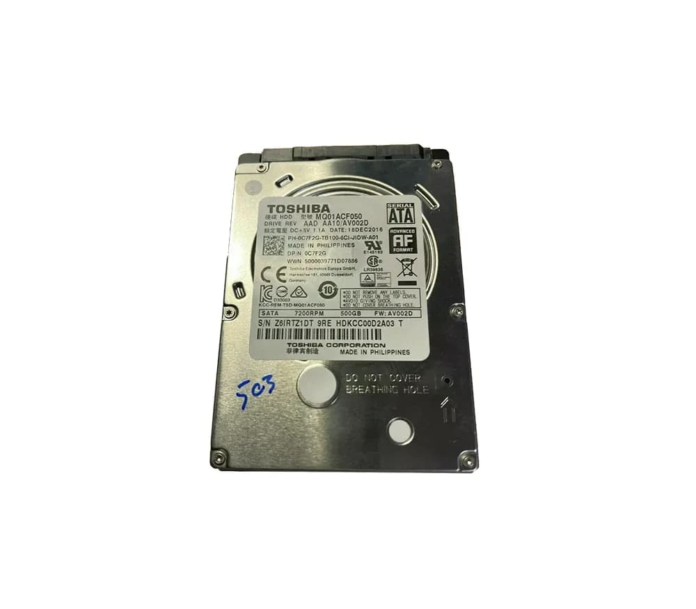 C7F2G - Dell 500GB 7200RPM SATA 6Gb/s 2.5-in Hard Drive