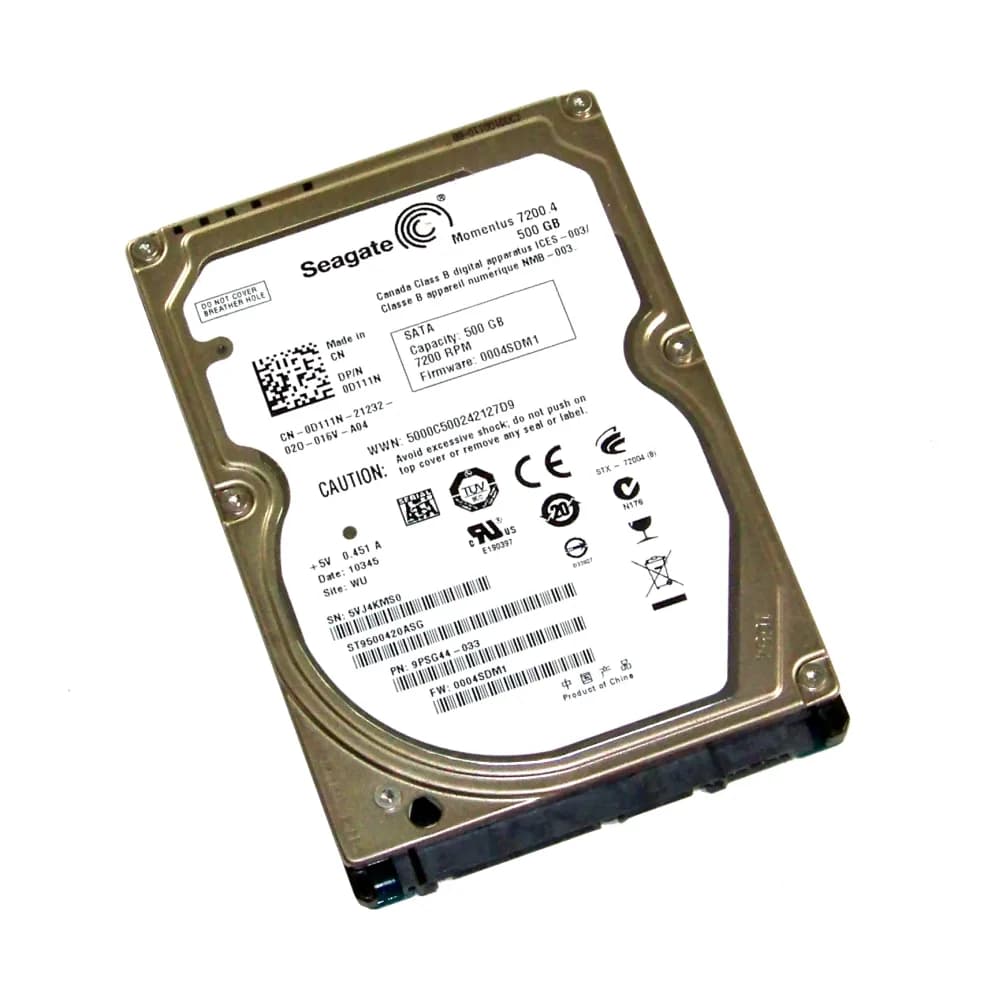 D111N - Dell 500GB 7200RPM SATA 3Gb/s 2.5-in Hard Drive