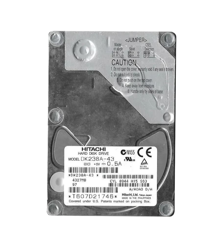 DK238A-43 - Hitachi 4.3GB 4200RPM IDE/ATA 512KB Cache 2.5" Hard Drive