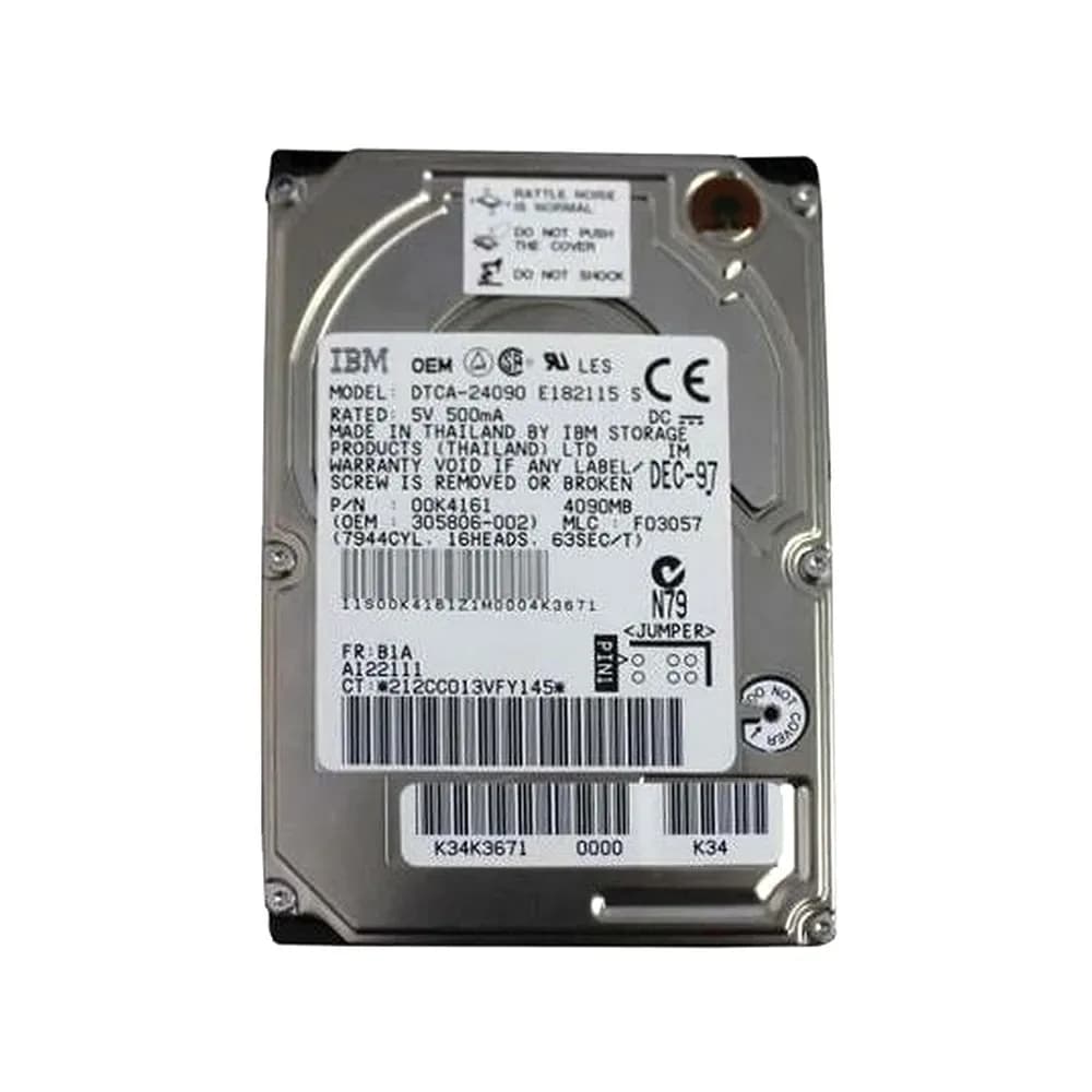 DTCA-24090 - IBM Travelstar 4GT 4.09GB 4000RPM Ultra ATA/33 2.5" HDD