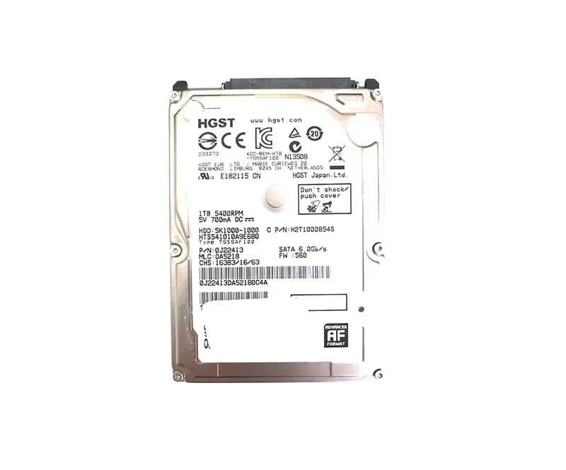 H2T1000854S - Hitachi 1TB 5400RPM SATA 6Gb/s 2.5-in Hard Drive