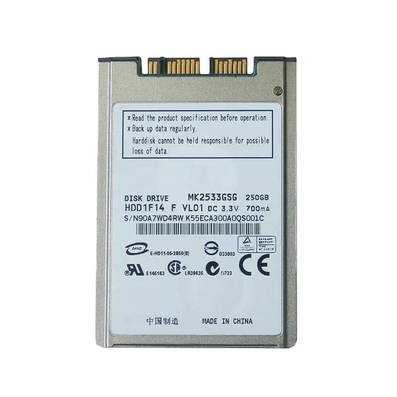 HDD1F14 - Toshiba 250GB 5400RPM SATA 3Gb/s 1.8-in Hard Drive