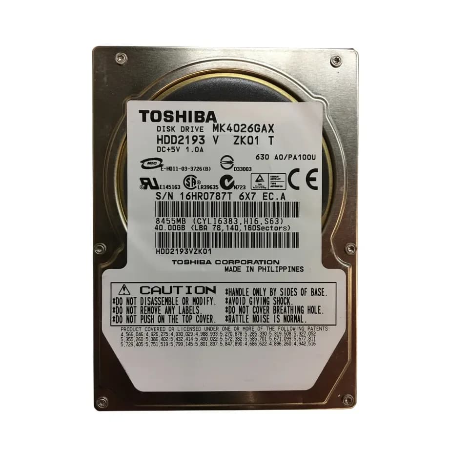 HDD2193 - Toshiba 40GB 5400RPM ATA/100 2.5-inch Hard Drive