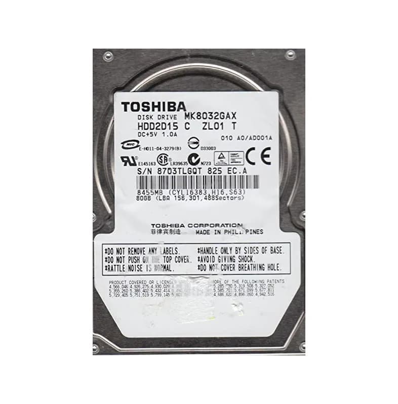 HDD2D15 - Toshiba 80GB 5400RPM ATA/100 2.5-inch Hard Drive