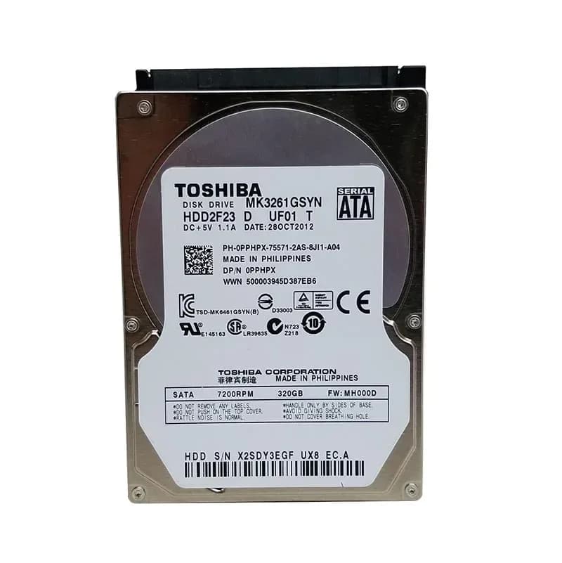HDD2F23 - Toshiba 320GB 7200RPM SATA 3Gb/s 2.5-in Hard Drive