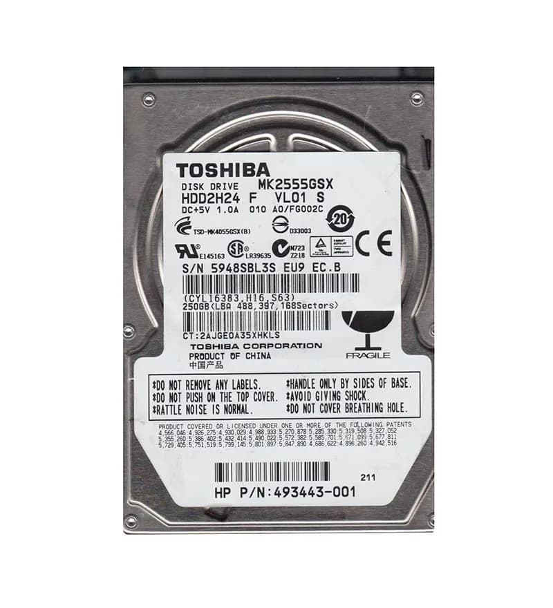 HDD2H24 - Toshiba 250GB 5400RPM SATA 3Gb/s 2.5-in Hard Drive