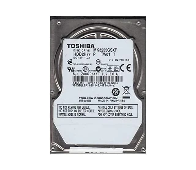 HDD2H77 - Toshiba 320GB 5400RPM SATA 3Gb/s 2.5-in Hard Drive