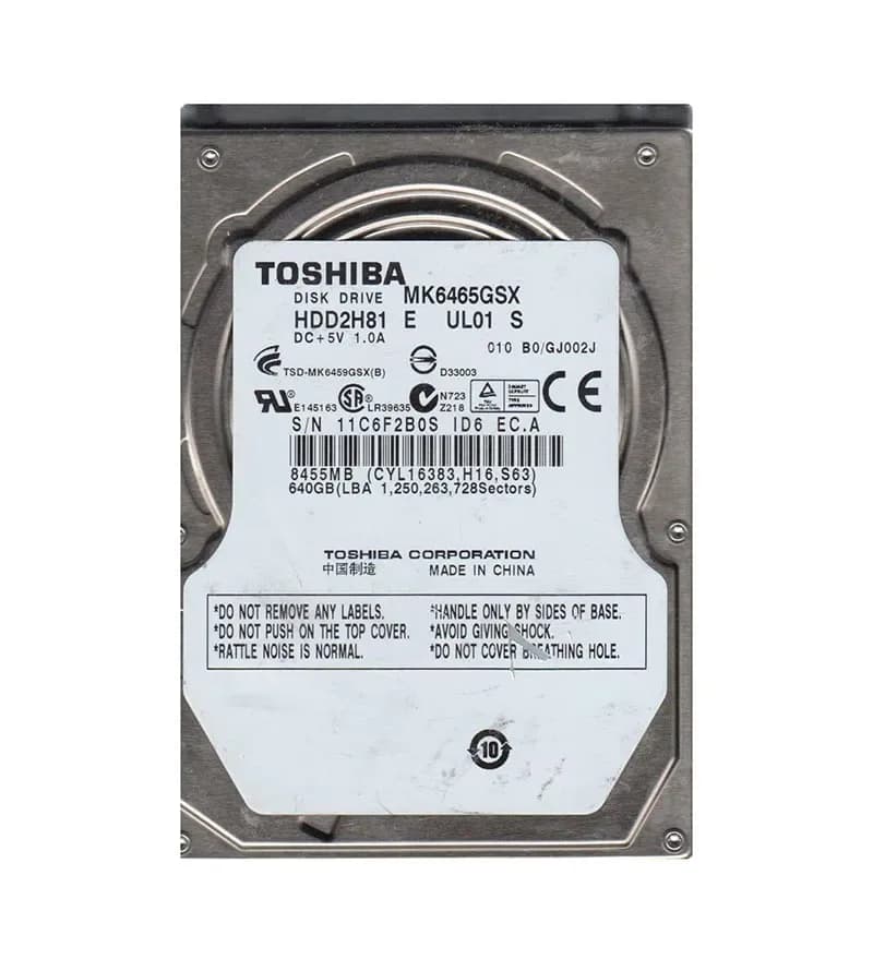 HDD2H81 - Toshiba 640GB 5400RPM SATA 3Gb/s 2.5-in Hard Drive