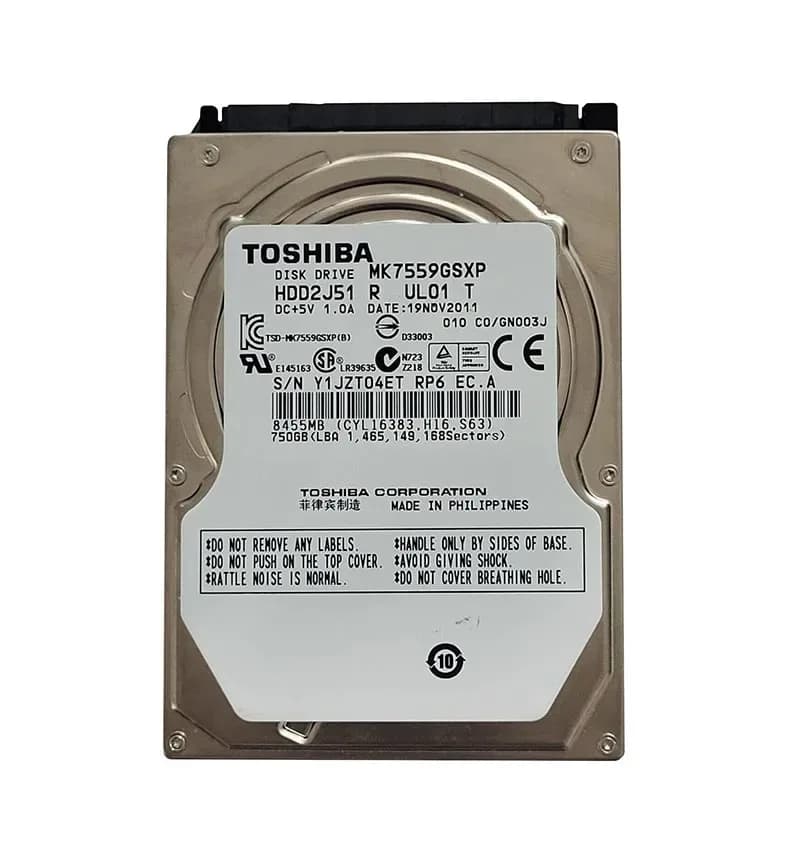 HDD2J51 - Toshiba 750GB 5400RPM SATA 3Gb/s 2.5-in Hard Drive