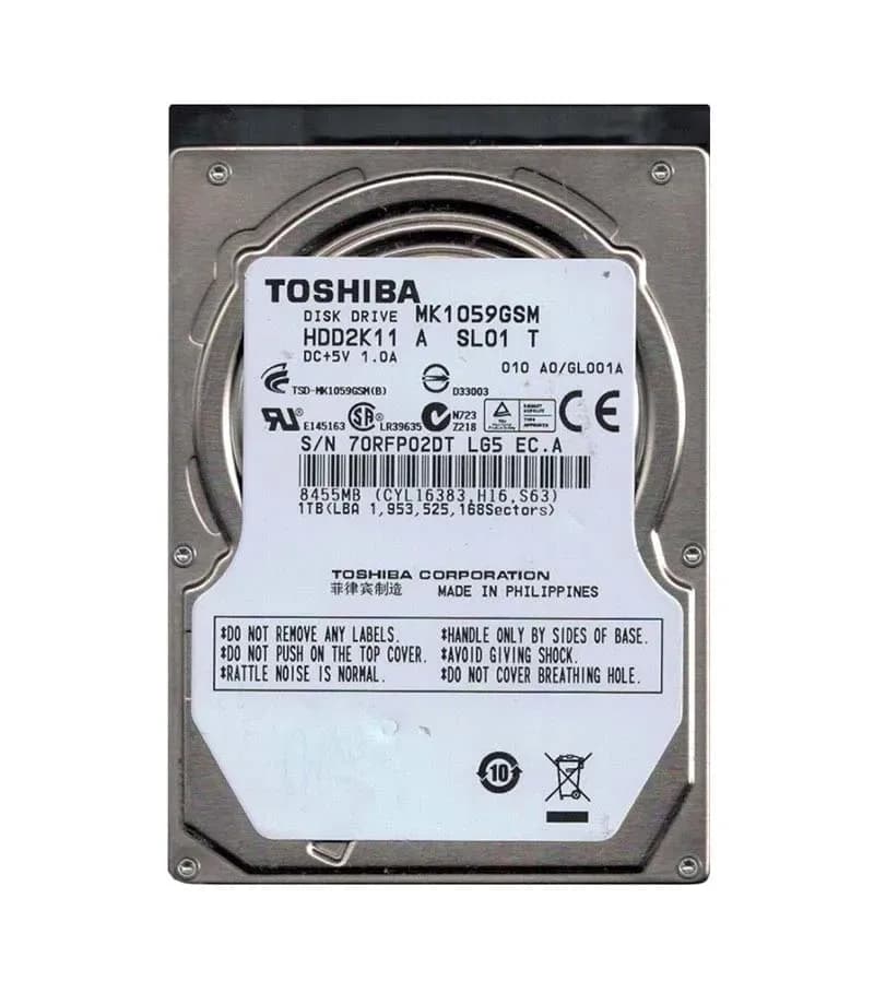 HDD2K11 - Toshiba 1TB 5400RPM SATA 3Gb/s 2.5-in Hard Drive