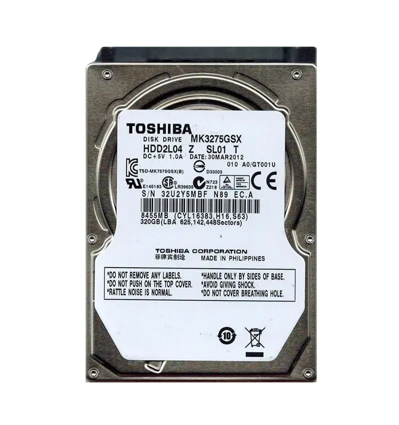 HDD2L04 - Toshiba 320GB 5400RPM SATA 3Gb/s 2.5-in Hard Drive