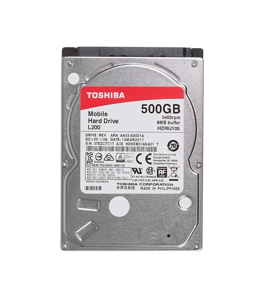 HDWJ105UZSVA - Toshiba 500GB 5400RPM SATA 3Gb/s 2.5-in Hard Drive
