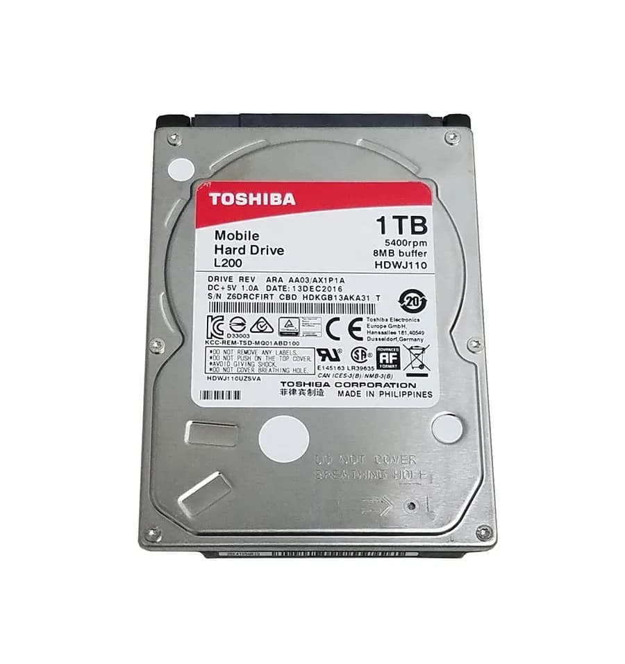 HDWJ110UZSVA - Toshiba 1TB 5400RPM SATA 3Gb/s 2.5-in Hard Drive