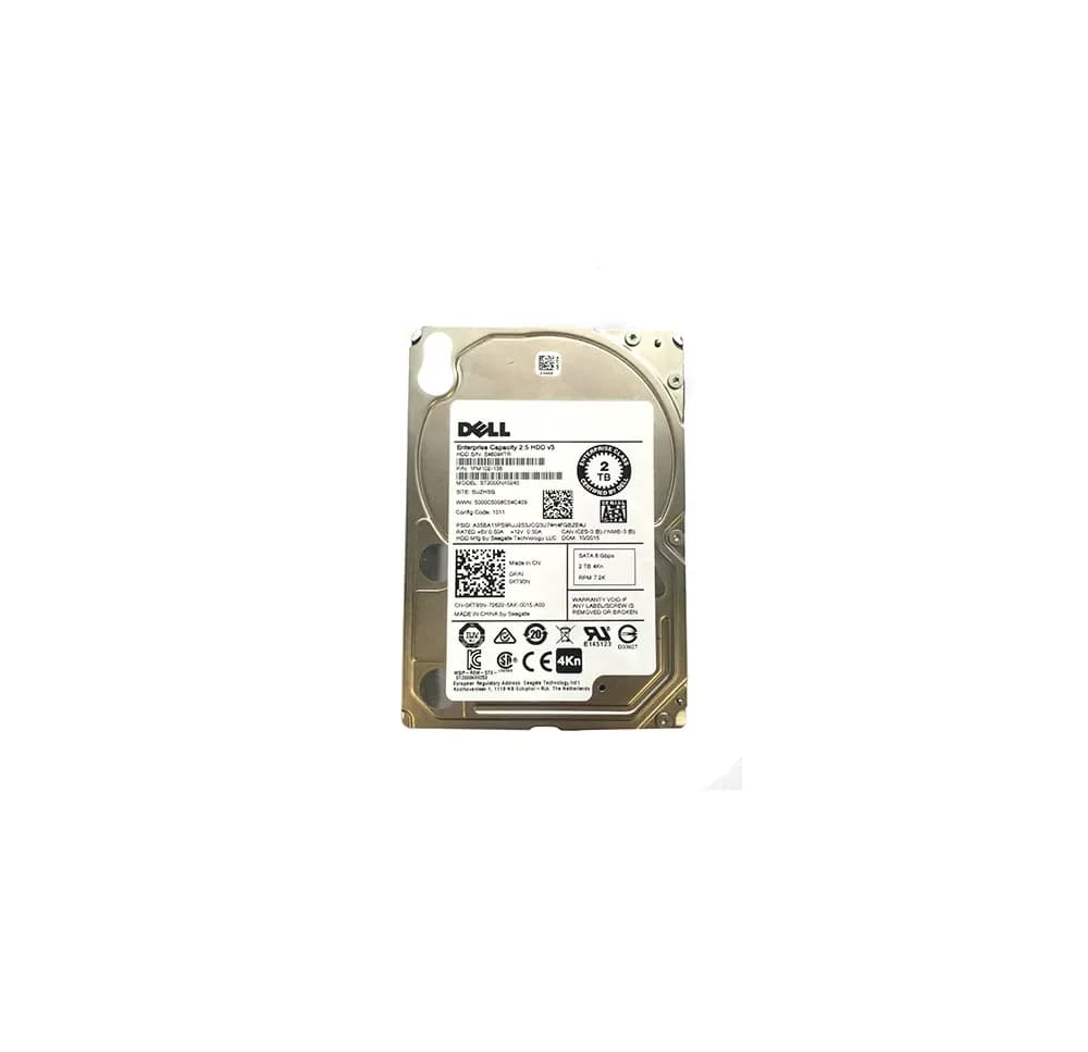 KT93N - Dell 2TB 7200RPM SATA 6Gb/s 2.5-in Hard Drive