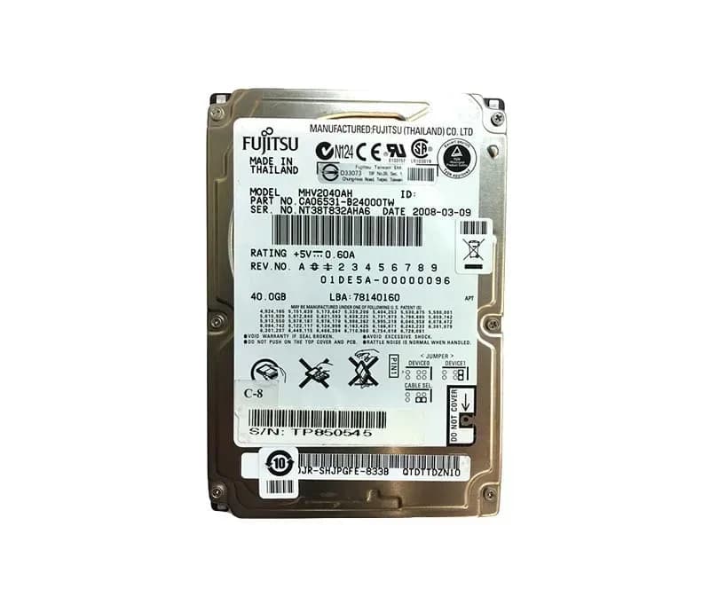 MHV2040AH - Fujitsu 40GB 5400RPM ATA/100 2.5-inch Hard Drive
