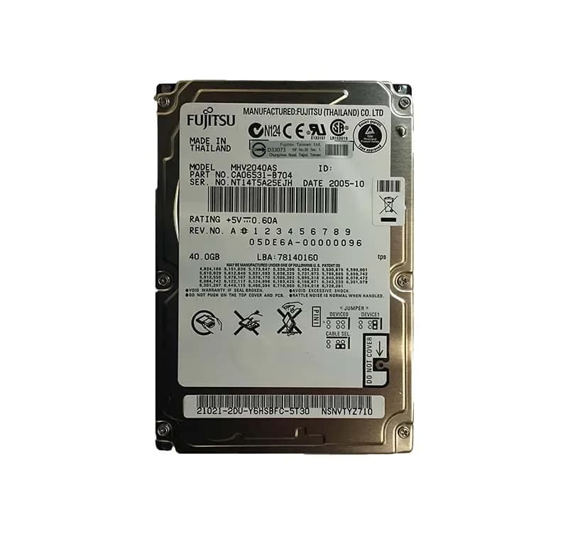 MHV2040AS - Fujitsu 40GB 5400RPM ATA/100 2.5-inch Hard Drive