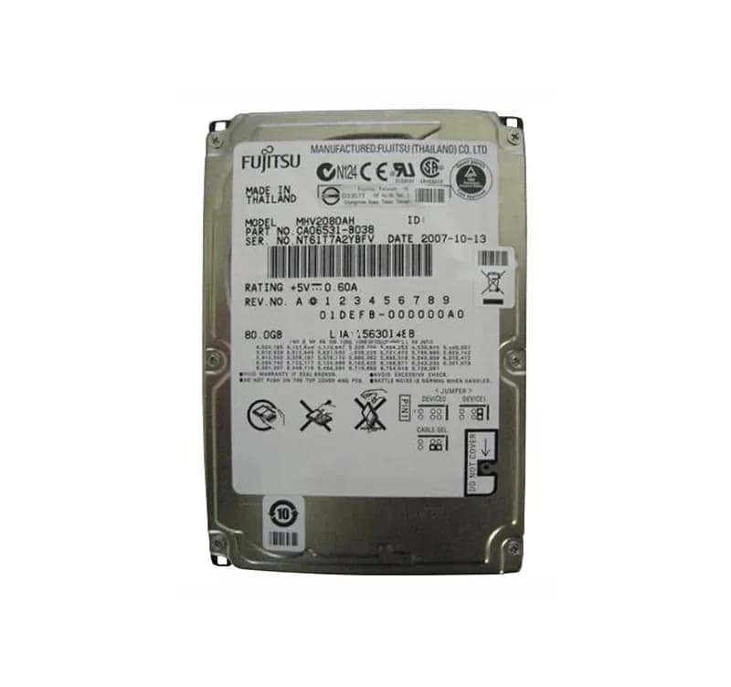 MHV2080AH - Fujitsu 80GB 5.4K IDE Ultra ATA/133 (ATA-7) 2.5" HDD