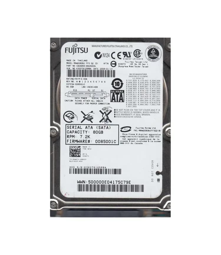 MHW2080BJ - Fujitsu 80GB 7200RPM SATA 3Gb/s 2.5-in Hard Drive