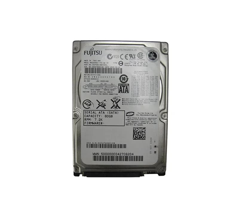 MHZ2080BJ - Fujitsu 80GB 7200RPM SATA 3Gb/s 2.5-in Hard Drive