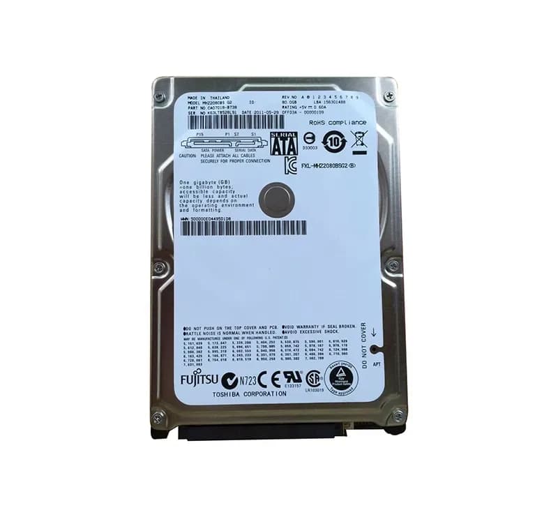 MHZ2080BS - Fujitsu 80GB 5400RPM SATA 1.5Gb/s 2.5-in Hard Drive