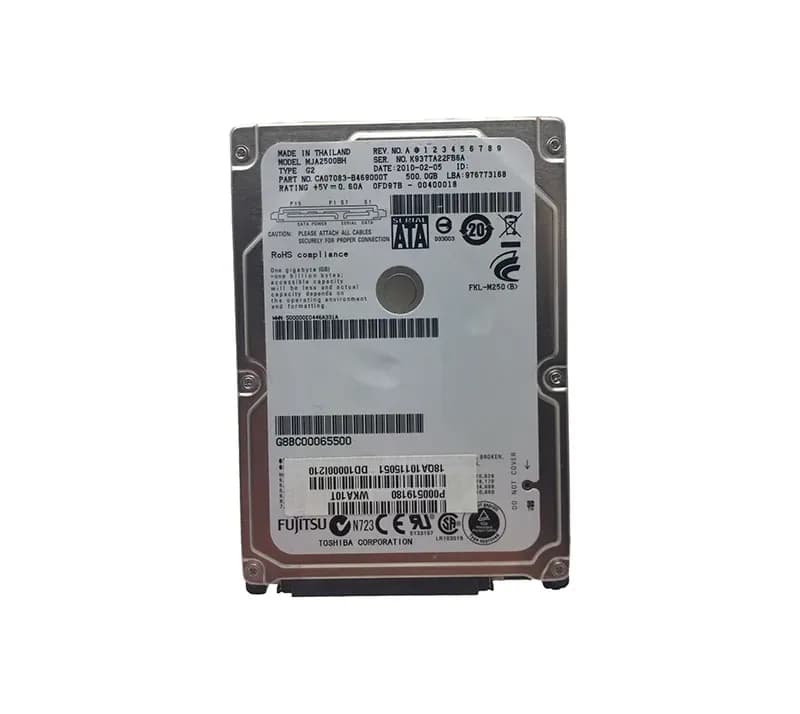 MJA2500BH - Fujitsu 500GB 5400RPM SATA 3Gb/s 2.5-in Hard Drive