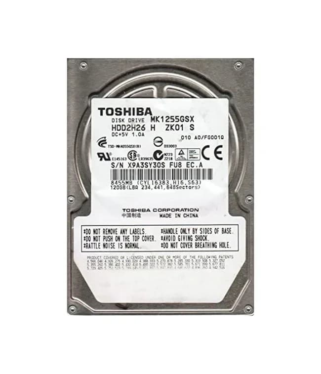 MK1255GSX - Toshiba 120GB 5400RPM SATA 3Gb/s 8MB Cache 2.5" Hard Drive