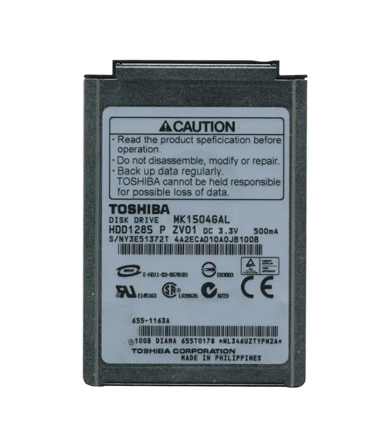 MK1504GAL - Toshiba 15GB 4200RPM ATA/100 1.8-inch Hard Drive