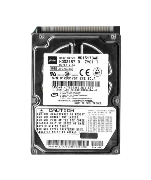MK1517GAP - Toshiba 15GB 4200RPM ATA/100 2.5-inch Hard Drive