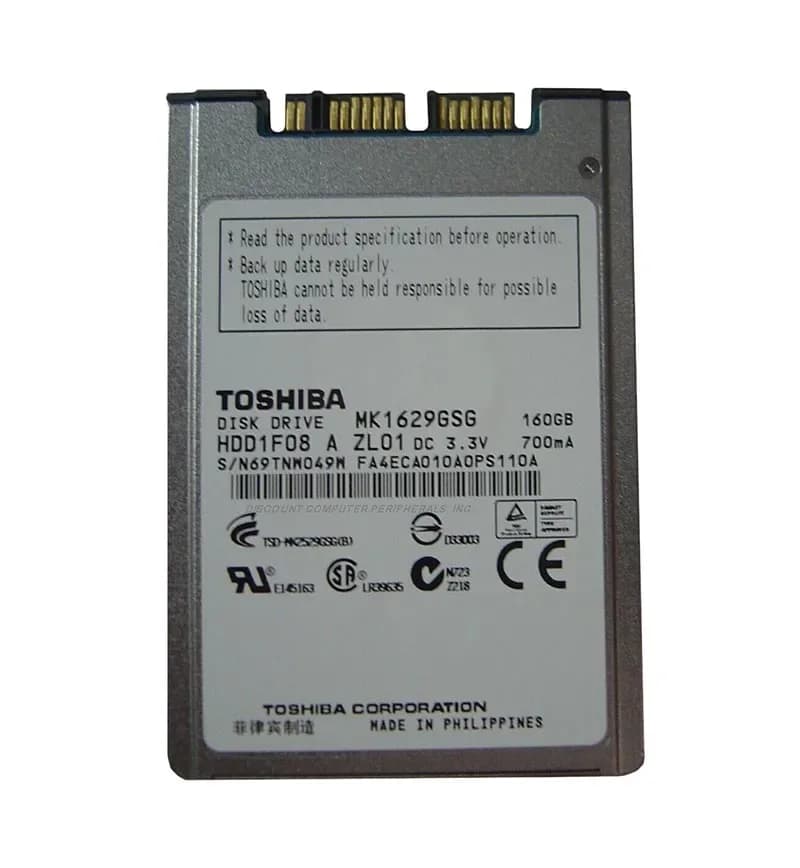 MK1629GSG - Toshiba 160GB 5400RPM SATA 3Gb/s mSATA 1.8-Inch Hard Drive