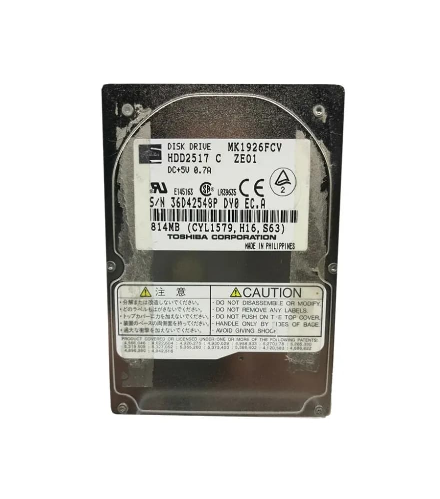 MK1926FCV - Toshiba 815MB 4200RPM IDE 128KB Cache 2.5-Inch Hard Drive