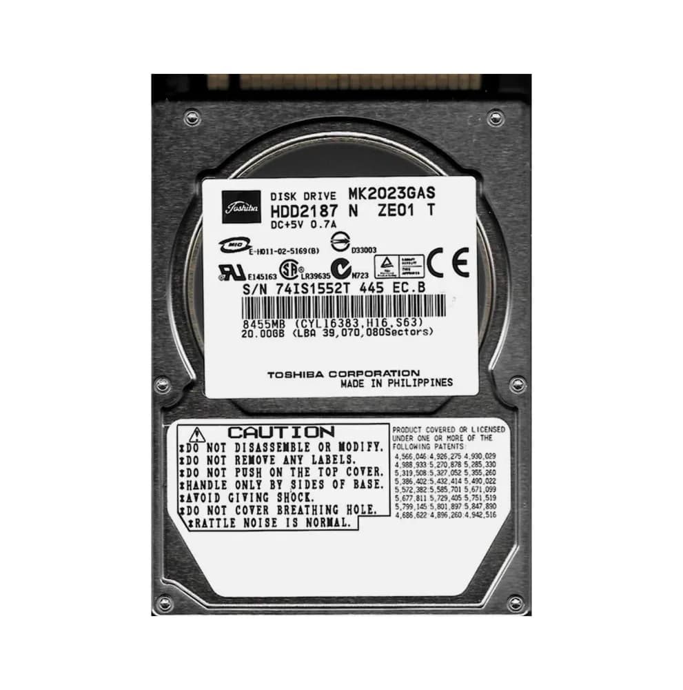 MK2023GAS - Toshiba 20GB 4200RPM ATA/100 2.5-inch Hard Drive