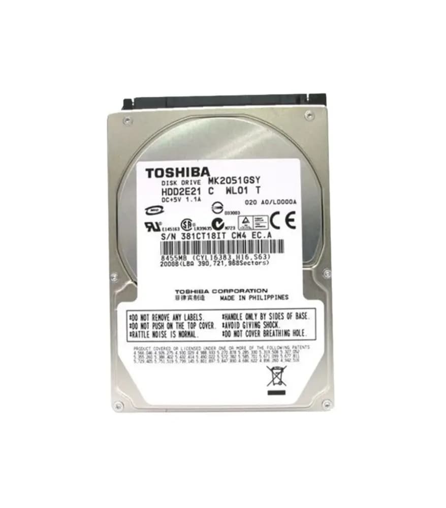 MK2051GSY - Toshiba 200RPMGB 7200RPM SATA 3Gb/s 2.5-in Hard Drive