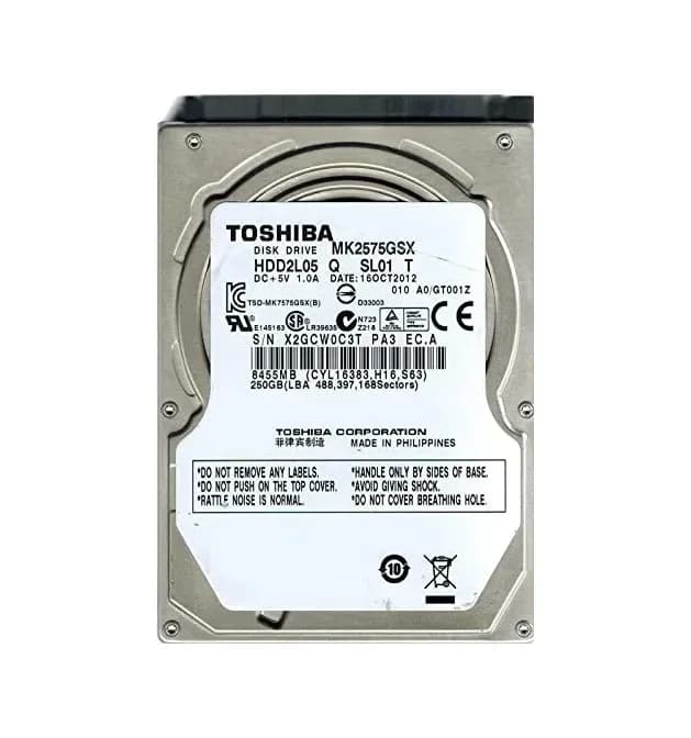 MK2575GSX - Toshiba 250GB 5400RPM SATA 3Gb/s 2.5-in Hard Drive