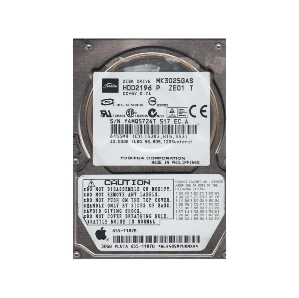 MK3025GAS - Toshiba 30GB 4200RPM ATA/100 2.5-inch Hard Drive