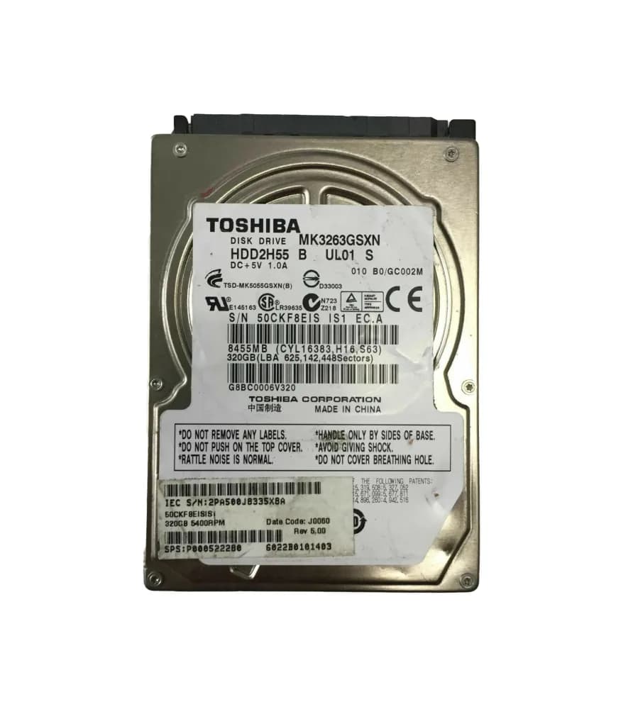 MK3263GSXN - Toshiba 320GB 5400RPM SATA 3Gb/s 2.5-in Hard Drive