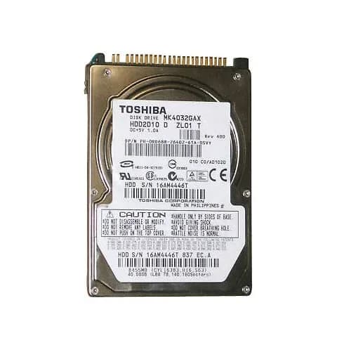MK4032GAX - Toshiba 40GB 5400RPM ATA/100 2.5-inch Hard Drive