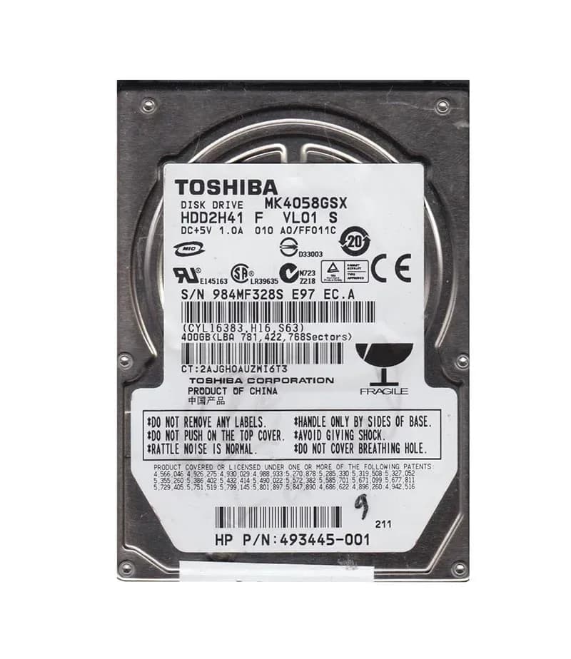 MK4058GSX - Toshiba 400GB 5400RPM SATA 3Gb/s 2.5-in Hard Drive