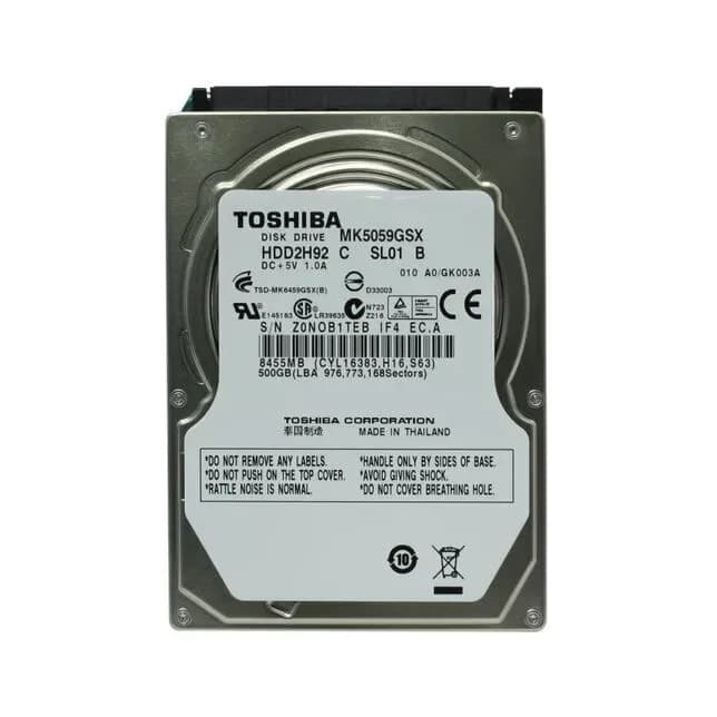 MK5059GSX - Toshiba 500GB 5400RPM SATA 3Gb/s 2.5-in Hard Drive