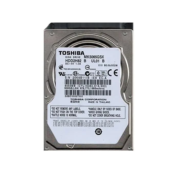 MK5065GSX - Toshiba 500GB 5400RPM SATA 3Gb/s 2.5-in Hard Drive