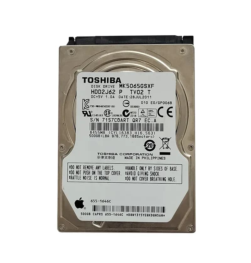 MK5065GSXF - Toshiba 500GB 5400RPM SATA 3Gb/s 2.5-in Hard Drive