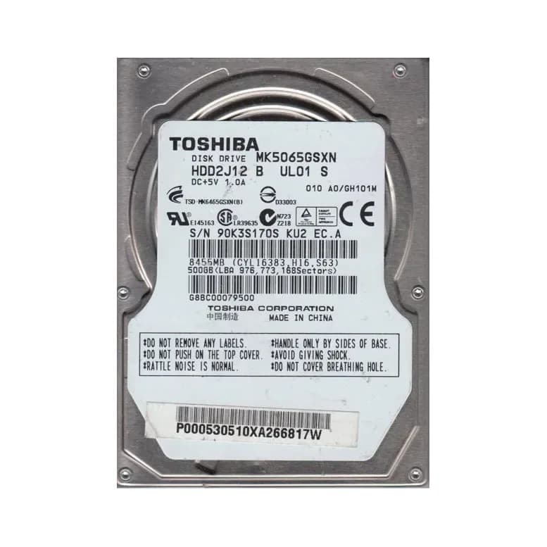 MK5065GSXN - Toshiba 500GB 5400RPM SATA 3Gb/s 2.5-in Hard Drive