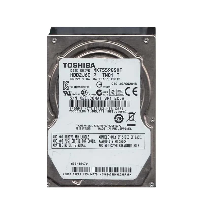 MK7559GSXF - Toshiba 750GB 5400RPM SATA 3Gb/s 2.5-in Hard Drive